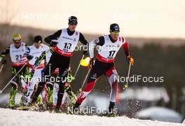 20.02.2015, Falun, Sweden (SWE): Tim Hug (SUI), Bernhard Gruber (AUT), (l-r)  - FIS nordic world ski championships, nordic combined, individual gundersen HS100/10km, Falun (SWE). www.nordicfocus.com. © NordicFocus. Every downloaded picture is fee-liable.
