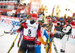 20.02.2015, Falun, Sweden (SWE): Johannes Rydzek (GER), Alessandro Pittin (ITA), (l-r)  - FIS nordic world ski championships, nordic combined, individual gundersen HS100/10km, Falun (SWE). www.nordicfocus.com. © NordicFocus. Every downloaded picture is fee-liable.