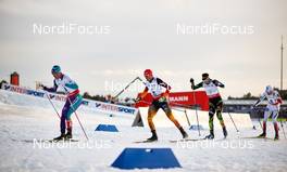 20.02.2015, Falun, Sweden (SWE): Akito Watabe (JPN), Johannes Rydzek (GER), Jason Lamy Chappuis (FRA), Haavard Klemetsen (NOR), (l-r)  - FIS nordic world ski championships, nordic combined, individual gundersen HS100/10km, Falun (SWE). www.nordicfocus.com. © NordicFocus. Every downloaded picture is fee-liable.