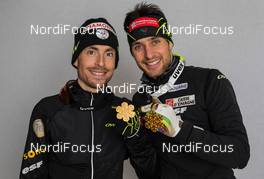 28.02.2015, Falun, Sweden (SWE): Francois Braud (FRA), Jason Lamy-Chappuis (FRA) - FIS nordic world ski championships, nordic combined, medals, Falun (SWE). www.nordicfocus.com. © NordicFocus. Every downloaded picture is fee-liable.