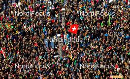 01.01.2015, Garmisch, Germany (GER): a lonely swiss flag - FIS world cup ski jumping, four hills tournament, individual HS140, Garmisch (GER). www.nordicfocus.com. © Laiho/NordicFocus. Every downloaded picture is fee-liable.