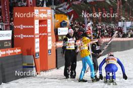17.01.2015, Zakopane, Poland (POL): Marinus Kraus (GER), Loeffler, Richard Freitag (GER), fluege.de, Michael Neumayer (GER), Loeffler, Severin Freund (GER), Fischer - FIS world cup ski jumping, team HS134, Zakopane (POL). www.nordicfocus.com. © Domanski/NordicFocus. Every downloaded picture is fee-liable.
