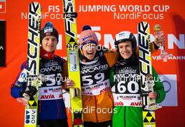 01.02.2015, Willingen, Germany (GER): (l-r) Rune Velta (NOR), Fischer, Severin Freund (GER), Fischer and Roman Koudelka (CZE), Fischer - FIS world cup ski jumping, individual HS145, Willingen (GER). www.nordicfocus.com. © Laiho/NordicFocus. Every downloaded picture is fee-liable.