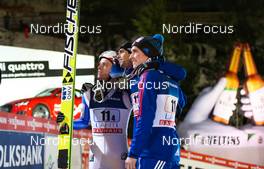 07.03.2015, Lahti, Finland (FIN): (l-r) Rune Velta (NOR), Fischer, Anders Bardal (NOR), Fischer and Anders Fannemel (NOR) - FIS world cup ski jumping, team HS130, Lahti (FIN). www.nordicfocus.com. © Laiho/NordicFocus. Every downloaded picture is fee-liable.