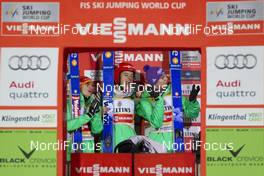 21.11.2015, Klingenthal, Germany (GER): Richard Freitag (GER), Andreas Wank (GER), Andreas Wellinger (GER) - FIS world cup ski jumping, team HS140, Klingenthal (GER). www.nordicfocus.com. © Domanski/NordicFocus. Every downloaded picture is fee-liable.