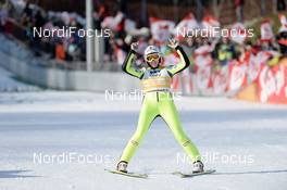 01.02.2015, Hinzenbach, Austria (AUT): Daniela Iraschko-Stolz (AUT) - FIS world cup ski jumping ladies, individual HS94, Hinzenbach (AUT). www.nordicfocus.com. © Rauschendorfer/NordicFocus. Every downloaded picture is fee-liable.