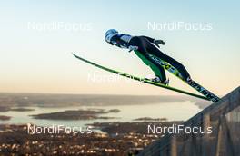 13.03.2015, Oslo, Norway (NOR): Daniela Iraschko-Stolz (AUT), Fischer - FIS world cup ski jumping ladies, individual HS134, Oslo (NOR). www.nordicfocus.com. © Laiho/NordicFocus. Every downloaded picture is fee-liable.