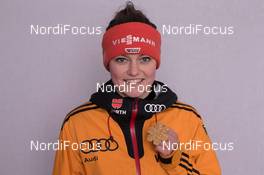 20.02.2015, Falun, Sweden (SWE): Carina Vogt (GER) - FIS nordic world ski championships, ski jumping ladies, medals, Falun (SWE). www.nordicfocus.com. © NordicFocus. Every downloaded picture is fee-liable.