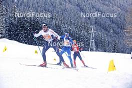 18.01.2015, Lienz, Austria (AUT): Alan Martinelli (ITA), Martin Kracalik (POL), Benoit Chauvez (FRA) - FIS Marathon Cup Dolomitenlauf, Lienz (AUT). www.nordicfocus.com. © Mandl/NordicFocus. Every downloaded picture is fee-liable.