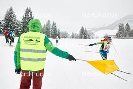 25.01.2015, Tannheimer Tal, Austria (AUT): athletes at the track split - Skitrail Tannheimertal (AUT) - Bad Hindelang (GER). www.nordicfocus.com. © Felgenhauer/NordicFocus. Every downloaded picture is fee-liable.