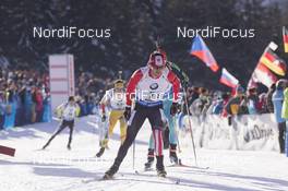 24.01.2016, Antholz, Italy (ITA): Nathan Smith (CAN) -  IBU world cup biathlon, relay men, Antholz (ITA). www.nordicfocus.com. © Manzoni/NordicFocus. Every downloaded picture is fee-liable.