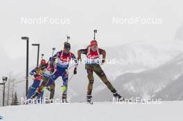 06.02.2016, Canmore, Canada (CAN): Franziska Hildebrand (GER), Marie Dorin (FRA), (l-r) -  IBU world cup biathlon, mass women, Canmore (CAN). www.nordicfocus.com. © Manzoni/NordicFocus. Every downloaded picture is fee-liable.