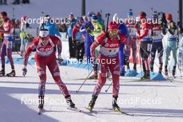 07.02.2016, Canmore, Canada (CAN): Synnoeve Solemdal (NOR), Alexander Os (NOR), (l-r) -  IBU world cup biathlon, relay mixed, Canmore (CAN). www.nordicfocus.com. © Manzoni/NordicFocus. Every downloaded picture is fee-liable.