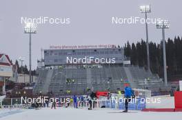 16.03.2016, Khanty-Mansiysk, Russia (RUS): Event Feature: Overview over the shooting range with the huge grand stand in the back -  IBU world cup biathlon, training, Khanty-Mansiysk (RUS). www.nordicfocus.com. © Manzoni/NordicFocus. Every downloaded picture is fee-liable.