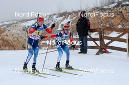 01.02.2016, Cheile Gradistei, Romania (ROU): MALINOVSKII Igor(RUS), MALEEV Viacheslav(RUS) - IBU Youth and Junior world ski championships biathlon, relay men youth, Cheile Gradistei (ROU). www.nordicfocus.com. © Tumashov/NordicFocus. Every downloaded picture is fee-liable.