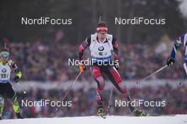 12.03.2016, Oslo, Norway (NOR): Simon Eder (AUT) - IBU world championships biathlon, relay men, Oslo (NOR). www.nordicfocus.com. © NordicFocus. Every downloaded picture is fee-liable.