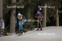 01.12.2016, Oestersund, Sweden, (SWE): Martin Fourcade (FRA), Simon Schempp (GER), (l-r) - IBU world cup biathlon, individual men, Oestersund (SWE). www.nordicfocus.com. © Manzoni/NordicFocus. Every downloaded picture is fee-liable.