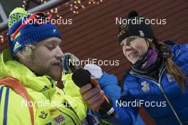 01.12.2016, Oestersund, Sweden, (SWE): Torstein Stenersen (SWE) and Sofia Domej (SWE) - IBU world cup biathlon, individual men, Oestersund (SWE). www.nordicfocus.com. © Manzoni/NordicFocus. Every downloaded picture is fee-liable.