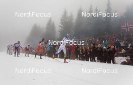 06.02.2016, Oslo, Norway (NOR): (l-r) Scott Patterson (USA), Daniel Stock (NOR) and Marcus Hellner (SWE), Fischer, Swix, Alpina, Rottefella, Craft - FIS world cup cross-country, mass men, Oslo (NOR). www.nordicfocus.com. © Laiho/NordicFocus. Every downloaded picture is fee-liable.