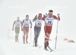 06.02.2016, Oslo, Norway (NOR): Thomas Wick (GER), Vebjoern Turtveit (NOR), Noah Hoffman (USA), Devon Kershaw (CAN), (l-r)  - FIS world cup cross-country, mass men, Oslo (NOR). www.nordicfocus.com. © Felgenhauer/NordicFocus. Every downloaded picture is fee-liable.