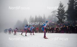 06.02.2016, Oslo, Norway (NOR): Alexander Bessmertnykh (RUS), Fischer, Swix leading the group - FIS world cup cross-country, mass men, Oslo (NOR). www.nordicfocus.com. © Laiho/NordicFocus. Every downloaded picture is fee-liable.