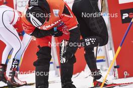 11.02.2016, Stockholm, Sweden (SWE): Andi Mettler (SUI) and Laurien Van Der Graaff (SUI) - FIS world cup cross-country, individual sprint, Stockholm (SWE). www.nordicfocus.com. © Felgenhauer/NordicFocus. Every downloaded picture is fee-liable.