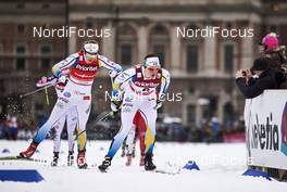 11.02.2016, Stockholm, Sweden (SWE): Stina Nilsson (SWE), Linn Soemskar (SWE), (l-r)  - FIS world cup cross-country, individual sprint, Stockholm (SWE). www.nordicfocus.com. © Felgenhauer/NordicFocus. Every downloaded picture is fee-liable.