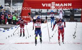 11.02.2016, Stockholm, Sweden (SWE): Baptiste Gros (FRA), Finn Haagen Krogh (NOR), (l-r)  - FIS world cup cross-country, individual sprint, Stockholm (SWE). www.nordicfocus.com. © Felgenhauer/NordicFocus. Every downloaded picture is fee-liable.