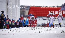 11.02.2016, Stockholm, Sweden (SWE): Maiken Caspersen Falla (NOR), Stina Nilsson (SWE), (l-r)  - FIS world cup cross-country, individual sprint, Stockholm (SWE). www.nordicfocus.com. © Felgenhauer/NordicFocus. Every downloaded picture is fee-liable.