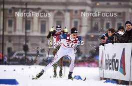 11.02.2016, Stockholm, Sweden (SWE): Sebastian Eisenlauer (GER), Simeon Hamilton (USA), (l-r)  - FIS world cup cross-country, individual sprint, Stockholm (SWE). www.nordicfocus.com. © Felgenhauer/NordicFocus. Every downloaded picture is fee-liable.