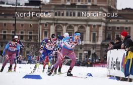 11.02.2016, Stockholm, Sweden (SWE): Lucas Chanavat (FRA), Alexander Panzhinskiy (RUS), (l-r)  - FIS world cup cross-country, individual sprint, Stockholm (SWE). www.nordicfocus.com. © Felgenhauer/NordicFocus. Every downloaded picture is fee-liable.