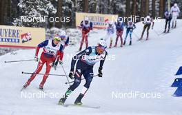 14.02.2016, Falun, Sweden (SWE): Anders Gloeersen (NOR), Francesco De Fabiani (ITA), (l-r)  - FIS world cup cross-country, mass men, Falun (SWE). www.nordicfocus.com. © Felgenhauer/NordicFocus. Every downloaded picture is fee-liable.