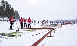 12.02.2016, Falun, Sweden (SWE): crowded ski depot   - FIS world cup cross-country, training, Falun (SWE). www.nordicfocus.com. © Felgenhauer/NordicFocus. Every downloaded picture is fee-liable.