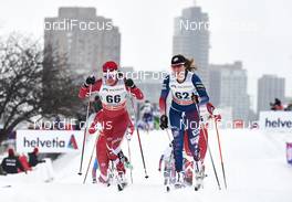 02.03.2016, Montreal, Canada (CAN): Emily Nishikawa (CAN), Katharine Ogden (USA), (l-r)  - FIS world cup cross-country, mass women, Montreal (CAN). www.nordicfocus.com. © Felgenhauer/NordicFocus. Every downloaded picture is fee-liable.