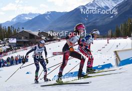 09.03.2016, Canmore, Canada (CAN): Virginia De Martin Topranin (ITA), Teresa Stadlober (AUT), Maiken Caspersen Falla (NOR), (l-r)  - FIS world cup cross-country, skiathlon women, Canmore (CAN). www.nordicfocus.com. © Felgenhauer/NordicFocus. Every downloaded picture is fee-liable.