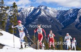 09.03.2016, Canmore, Canada (CAN): Chelsea Holmes (USA), Emily Nishikawa (CAN), Cendrine Browne (CAN), Hanna Falk (SWE), (l-r)  - FIS world cup cross-country, skiathlon women, Canmore (CAN). www.nordicfocus.com. © Felgenhauer/NordicFocus. Every downloaded picture is fee-liable.
