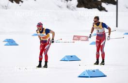 12.03.2016, Canmore, Canada (CAN): Martin Johnsrud Sundby (NOR), Petter Northug (NOR), (l-r)  - FIS world cup cross-country, pursuit men, Canmore (CAN). www.nordicfocus.com. © Felgenhauer/NordicFocus. Every downloaded picture is fee-liable.