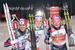 26.11.2016, Ruka, Finland (FIN): Heidi Weng (NOR), Stina Nilsson (SWE), Maiken Caspersen Falla (NOR), (l-r) - FIS world cup cross-country, individual sprint, Ruka (FIN). www.nordicfocus.com. © Modica/NordicFocus. Every downloaded picture is fee-liable.