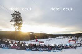 04.12.2016, Lillehammer, Norway (NOR): View of the stadium during sunset   - FIS world cup cross-country, pursuit women, Lillehammer (NOR). www.nordicfocus.com. © Modica/NordicFocus. Every downloaded picture is fee-liable.