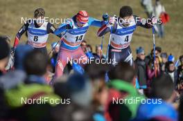 17.12.2016, La Clusaz, France (FRA): Finn Haagen Krogh (NOR), Alexander Legkov (RUS), Didrik Toenseth (NOR) - FIS world cup cross-country, mass men, La Clusaz (FRA). www.nordicfocus.com. © Thibaut/NordicFocus. Every downloaded picture is fee-liable.