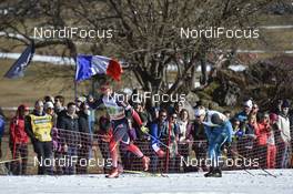18.12.2016, La Clusaz, France (FRA): Niklas Dyrhaug (NOR), Alexis Jeannerod (FRA) - FIS world cup cross-country, 4x7.5km men, La Clusaz (FRA). www.nordicfocus.com. © Thibaut/NordicFocus. Every downloaded picture is fee-liable.