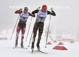 06.02.2016, Oslo, Norway (NOR): Bernhard Gruber (AUT), Johannes Rydzek (GER), (l-r)  - FIS world cup nordic combined, individual gundersen HS134/10km, Oslo (NOR). www.nordicfocus.com. © Felgenhauer/NordicFocus. Every downloaded picture is fee-liable.