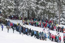 06.03.2016, Schonach, Germany (GER): Eric Frenzel (GER), Joergen Graabak (NOR), Lukas Klapfer (AUT), (l-r)  - FIS world cup nordic combined, individual gundersen HS106/15km, Schonach (GER). www.nordicfocus.com. © Modica/NordicFocus. Every downloaded picture is fee-liable.