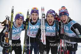 04.03.2016, Schonach, Germany (GER): Jan Schmid (NOR), Joergen Graabak (NOR), Magnus H. Moan (NOR), Magnus Krog (NOR) - FIS world cup nordic combined, team HS106/4x5km, Schonach (GER). www.nordicfocus.com. © Modica/NordicFocus. Every downloaded picture is fee-liable.