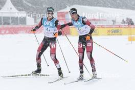 04.03.2016, Schonach, Germany (GER): Philipp Orter (AUT), Lukas Klapfer (AUT), (l-r)  - FIS world cup nordic combined, team HS106/4x5km, Schonach (GER). www.nordicfocus.com. © Modica/NordicFocus. Every downloaded picture is fee-liable.