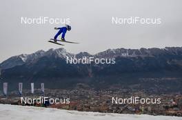 02.01.2016, Innsbruck, Austria (AUT): Michael Hayboeck (AUT), Fischer - FIS world cup ski jumping, four hills tournament, individual HS130, qualification, Innsbruck (AUT). www.nordicfocus.com. © Laiho/NordicFocus. Every downloaded picture is fee-liable.