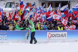 16.01.2016, Tauplitz/Bad Mitterndorf, Austria (AUT): Severin Freund (GER), Peter Prevc (SLO), (l-r)  - FIS ski flying world championships, individual HS225, Tauplitz/Bad Mitterndorf (AUT). www.nordicfocus.com. © Rauschendorfer/NordicFocus. Every downloaded picture is fee-liable.