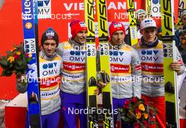 06.02.2016, Oslo, Norway (NOR): (l-r) Anders Fannemel (NOR), Daniel-Andre Tande (NOR), Fischer, Johann Andre Forfang (NOR), Fischer and Kenneth Gangnes (NOR), Fischer - FIS world cup ski jumping, team HS134, Oslo (NOR). www.nordicfocus.com. © Laiho/NordicFocus. Every downloaded picture is fee-liable.