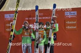 25.11.2016, Ruka, Finland (FIN): Domen Prevc (SLO), Severin Freund (GER), Peter Prevc (SLO) - FIS world cup ski jumping, individual HS142, Ruka (FIN). www.nordicfocus.com. © THIBAUT/NordicFocus. Every downloaded picture is fee-liable.