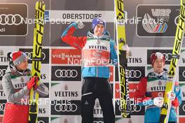 30.12.2016, Oberstdorf, Germany (GER): Kamil Stoch (POL), Stefan Kraft (AUT), Michael Hayboeck (AUT), (l-r) - FIS world cup ski jumping, four hills tournament, individual HS137, Oberstdorf (GER). www.nordicfocus.com. © Rauschendorfer/NordicFocus. Every downloaded picture is fee-liable.